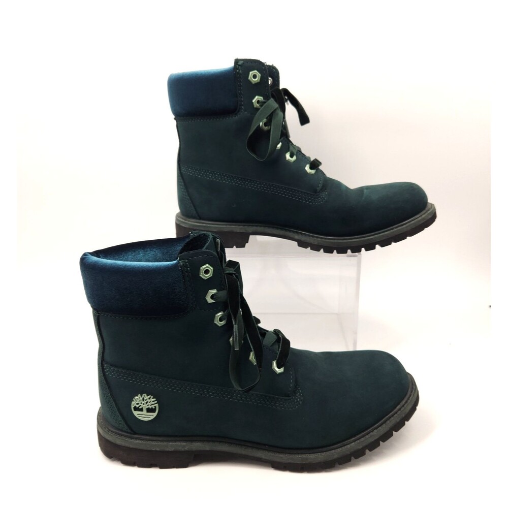 Timberland Premium 6 Inch Boots Women Size 10 Green A1KC6 Suede Waterproof